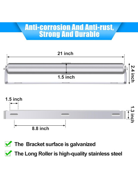 Rodillo de Remolque Therwen 40.64 cm con Soportes 2 Piezas