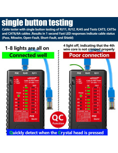 Probador de Cable de Red Noyafa NF-468S RJ45 RJ11 RJ12 2