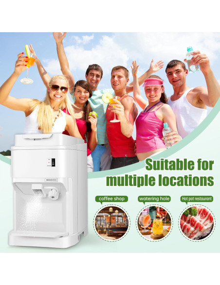 Trituradora de Hielo Vtsmax 350W Ajustable 440kg/h para Fiestas