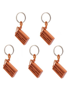 Llavero Mini Ábaco de Madera Leadigol - 5 Piezas, Diseño Único