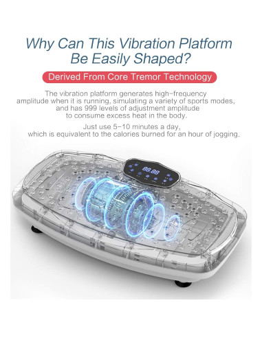 Máquina de Vibración NIMTO XL 999 Niveles Control Remoto