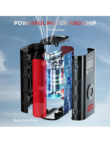 Compresor de Aire BDO 2191 - Inflador Portátil 150 PSI