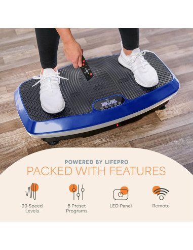 Plataforma de Vibración LifePro LP-HVT-BLU 3D - 99 Niveles