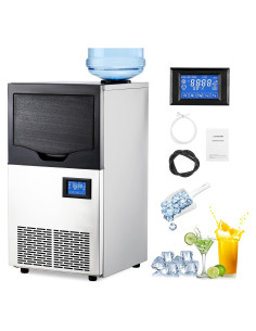 Máquina de Hielo Comercial PioneerWorks 63.5kg/día 22kg Capacidad