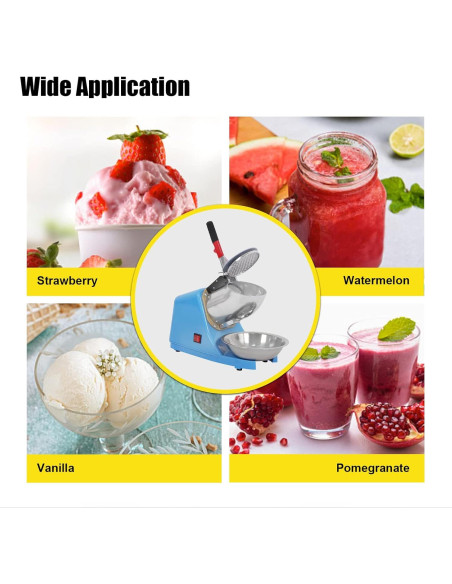 Trituradora de Hielo Eléctrica 300W Acero Inoxidable 100kg/h