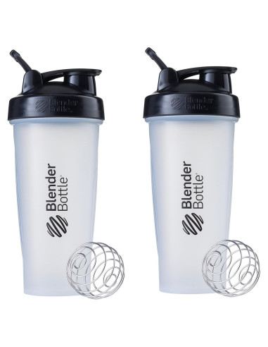 Botella Mezcladora BlenderBottle 28oz Paquete de 2 Clara/Negra