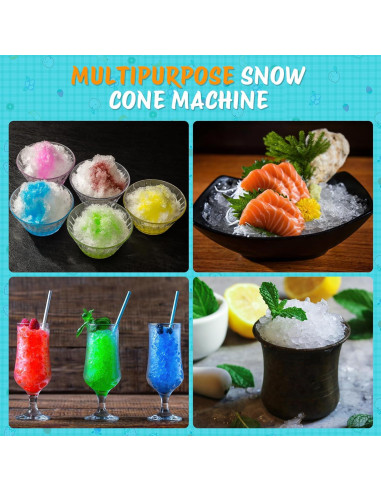 Máquina de Conos de Nieve VALONDINO 300W 500kg/h para Fiestas