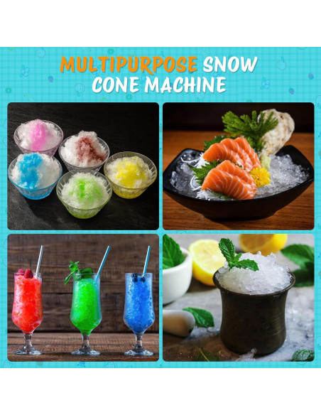 Máquina de Conos de Nieve VALONDINO 300W 500kg/h para Fiestas