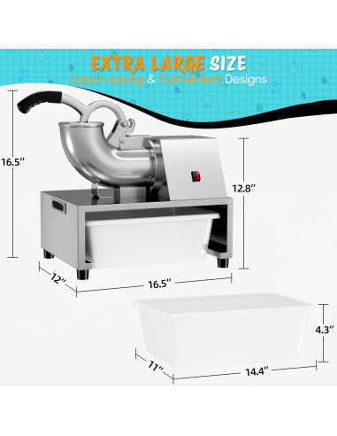 Máquina de Conos de Nieve VALONDINO 300W 500kg/h para Fiestas