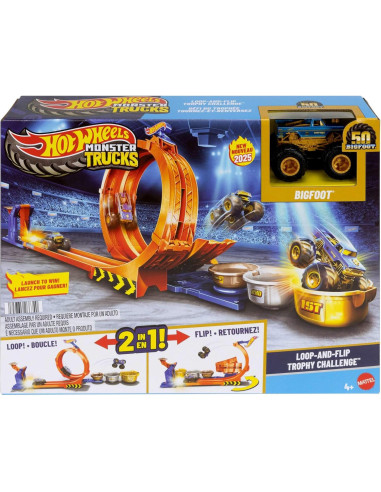 Set de Pista Hot Wheels Monster Trucks Bigfoot 50 Aniversario