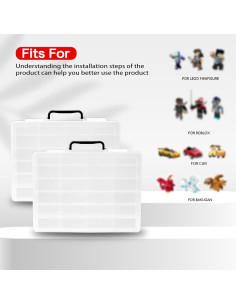 Organizador de Juguetes Brappo 2 Transparentes 24 Compartimentos 2