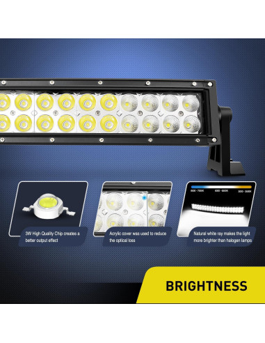 Barra de Luz LED Nilight 70015C-A 120W Curva 50.8cm