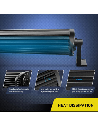 Barra de Luz LED Nilight 70015C-A 120W Curva 50.8cm