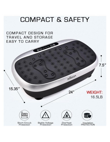 EILISON Placa de Vibración 816 - Fitness en Casa 136 kg