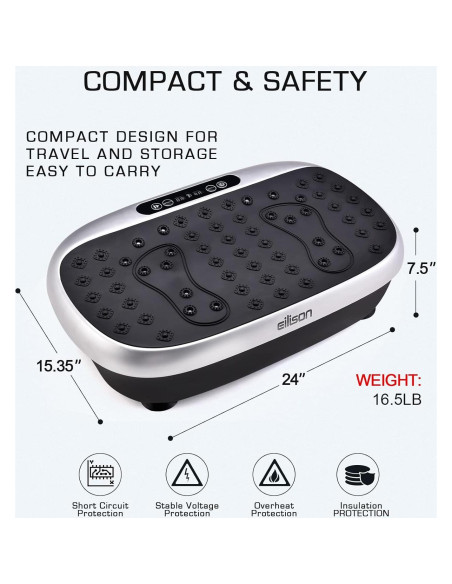 EILISON Placa de Vibración 816 - Fitness en Casa 136 kg