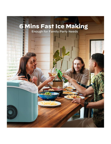 Máquina de Hielo Nugget Silonn SLIM17G1 Verde Compacta