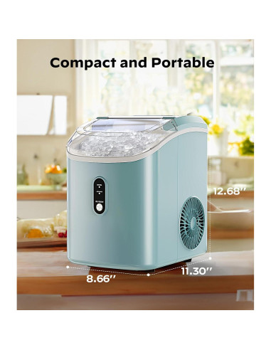 Máquina de Hielo Nugget Silonn SLIM17G1 Verde Compacta