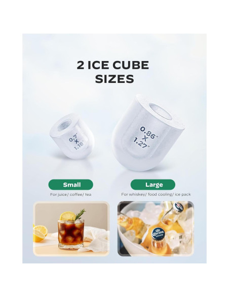 Máquina de Hielo Silonn SLIM25B - 9 Cubos en 6 Minutos