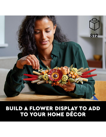 LEGO Icons Centro de Flores Secas 10314 - Flores Artificiales