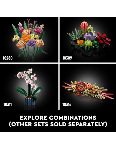 LEGO Icons Centro de Flores Secas 10314 - Flores Artificiales