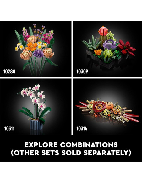LEGO Icons Centro de Flores Secas 10314 - Flores Artificiales