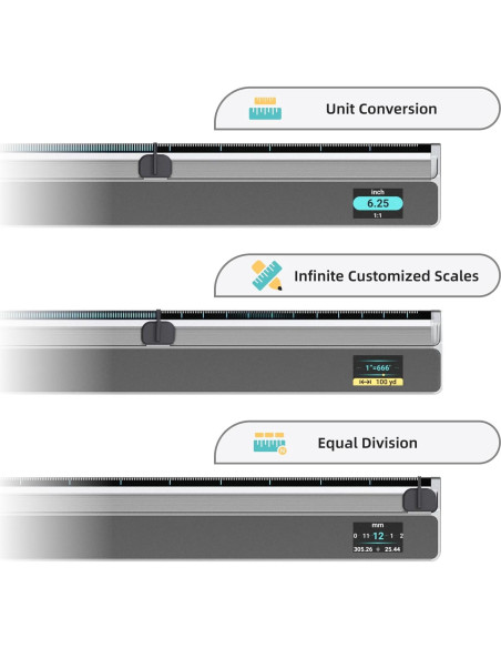 Regla Digital NeoRuler 30,48 cm con 93 Escalas y App Bluetooth