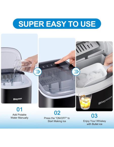 Máquina de Hielo Blayoon ZBJXK-01 Portátil 11,79 kg