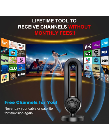 Antena de TV Digital Interior Bunobry AN-2041 4K 1080P