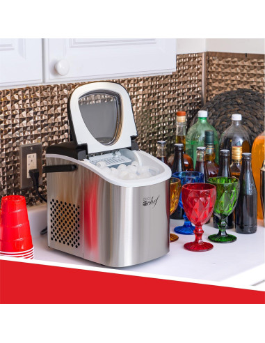 Fabricador de Hielo Deco Gear Compacto 26 kg 9 Cubos en 6 Min