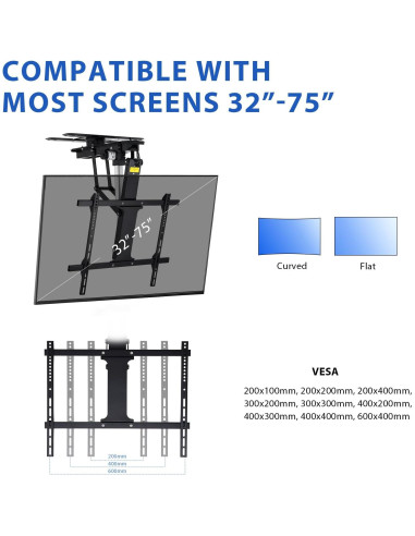 Soporte de TV Eléctrico TOPSKY TV02.01 32-75" Plegable