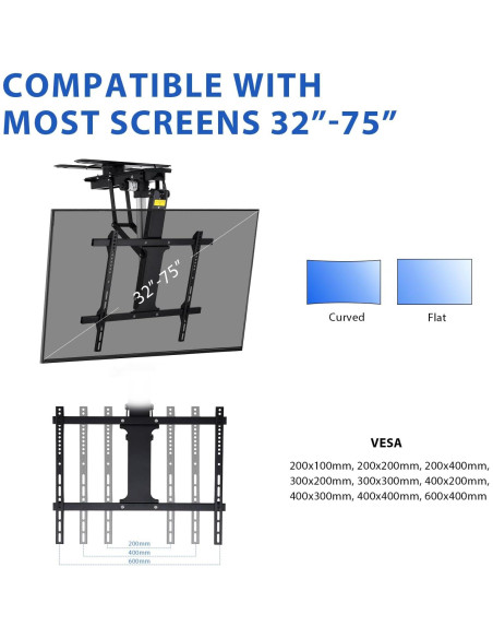 Soporte de TV Eléctrico TOPSKY TV02.01 32-75" Plegable