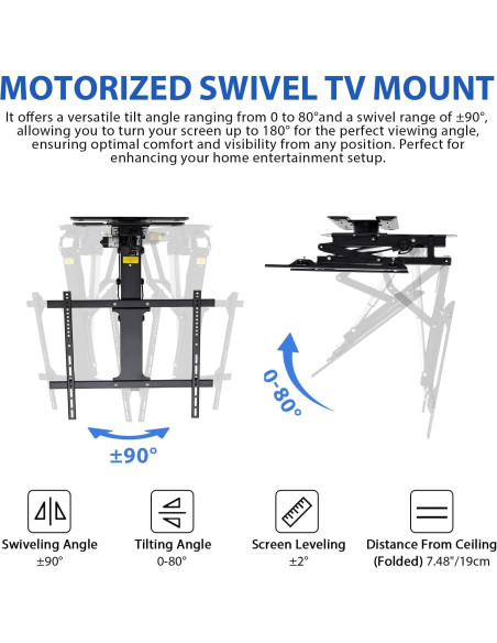 Soporte de TV Eléctrico TOPSKY TV02.01 32-75" Plegable