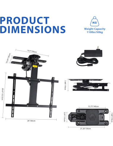 Soporte de TV Eléctrico TOPSKY TV02.01 32-75" Plegable
