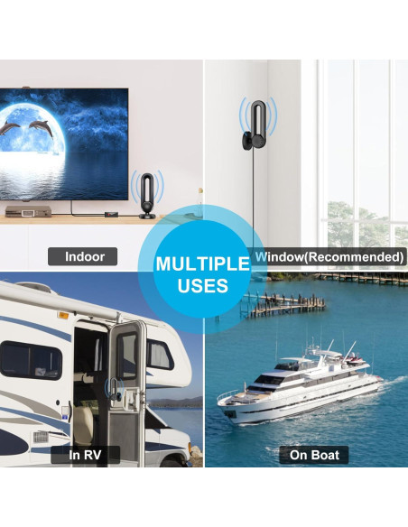 Antena de TV Digital Interior Bunobry AN-2041 4K 1080P