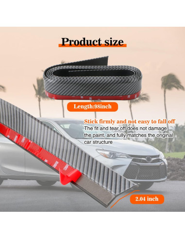 Labio Frontal Miytsya 2.5M Fibra de Carbono para Auto