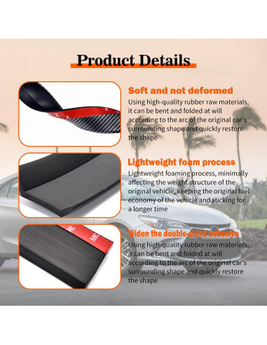 Labio Frontal Miytsya 2.5M Fibra de Carbono para Auto