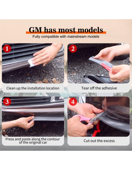 Labio Frontal Miytsya 2.5M Fibra de Carbono para Auto