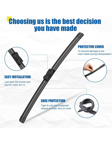 Limpiaparabrisas HRSNO 58cm + 58cm + 33cm para Land Rover