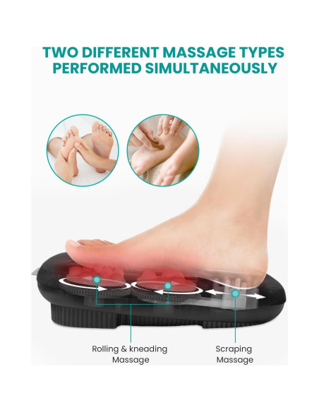 Masajeador de pies Nekteck NK-FM10 con calor y 6 cabezales