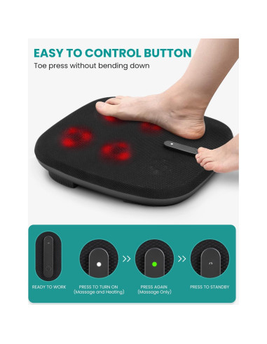 Masajeador de pies Nekteck NK-FM10 con calor y 6 cabezales