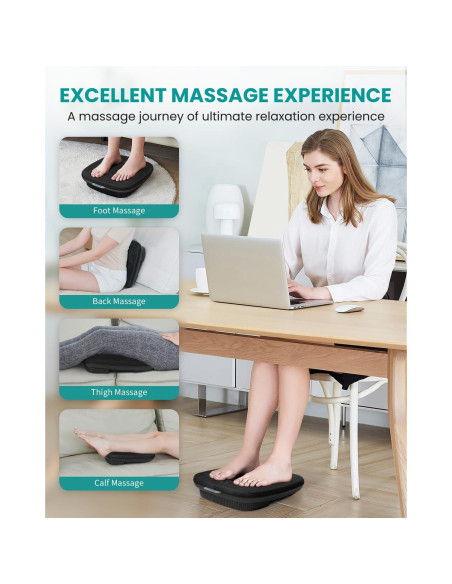 Masajeador de pies Nekteck NK-FM10 con calor y 6 cabezales