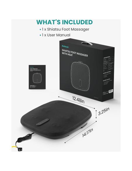 Masajeador de pies Nekteck NK-FM10 con calor y 6 cabezales