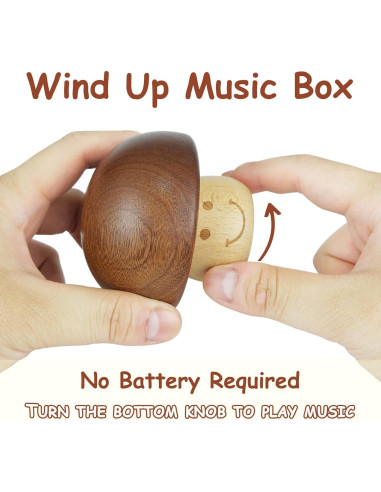 Caja Musical Eres Mi Sol de Madera - Regalo Vintage Hongo