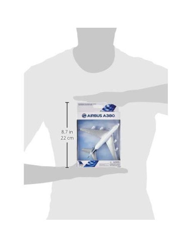Aviación Daron Airbus A380 Blanco 15,24 cm Metal