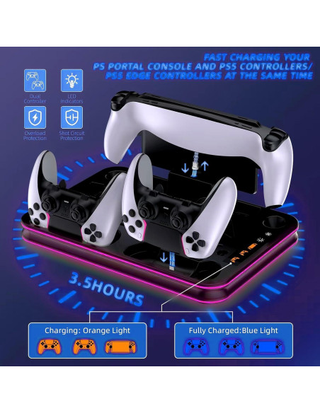 Soporte y enfriamiento PS5 Slim HEATFUN con carga RGB