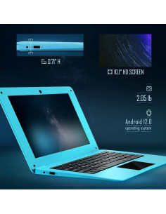 Laptop G-Anica GBOOK-A133 Azul 10.1" Android 12, 64GB 2