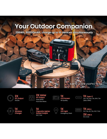 Estación de Energía Portátil Arrowhead 296W Litio con Estuche