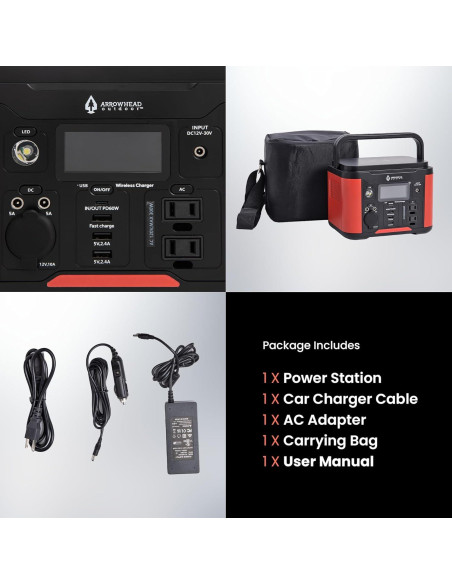 Estación de Energía Portátil Arrowhead 296W Litio con Estuche