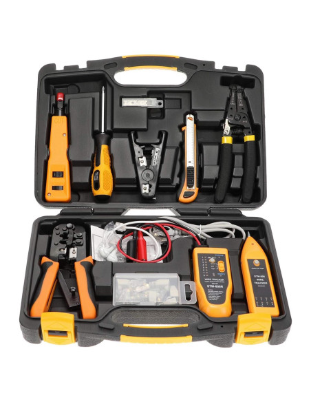Kit de Herramientas de Red InstallerParts 15 en 1 - Crimpadora, Probador, Cortadora