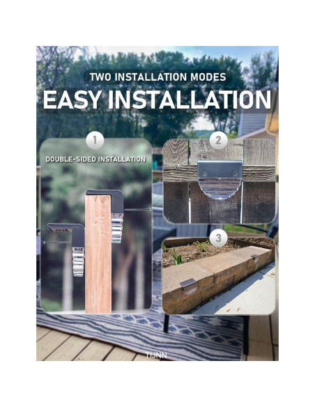 Luces de Deck Solar TIJNN 6 Paquete IP65 Blanco Cálido